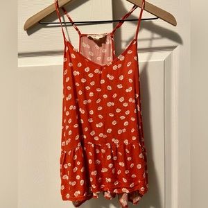 Pink Rose floral tank